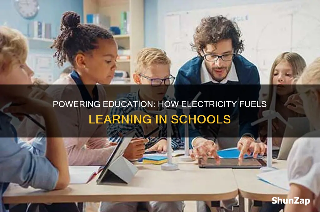 how is electricity used in school
