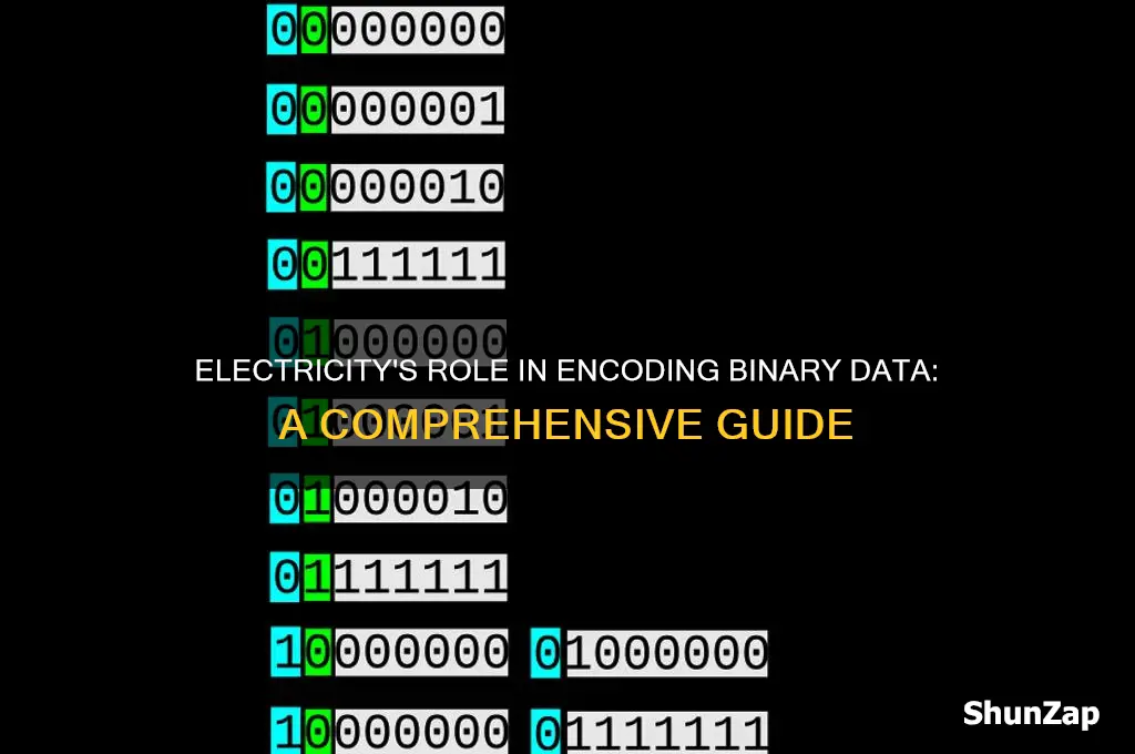 how is electricity used to represent binary data
