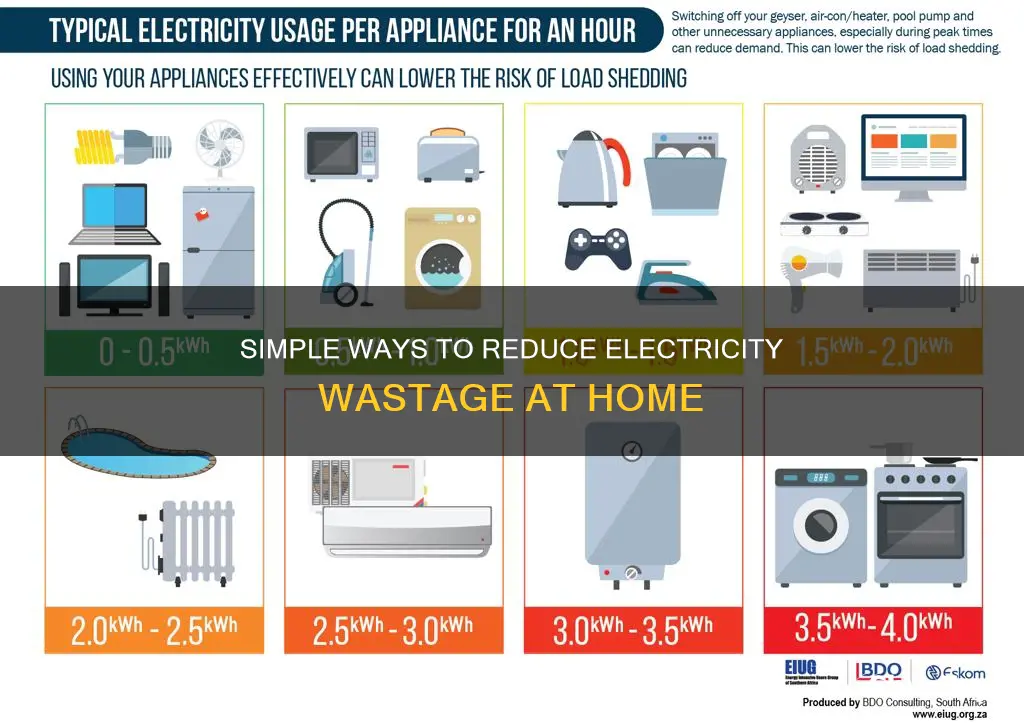 how is electricity wasted around the home