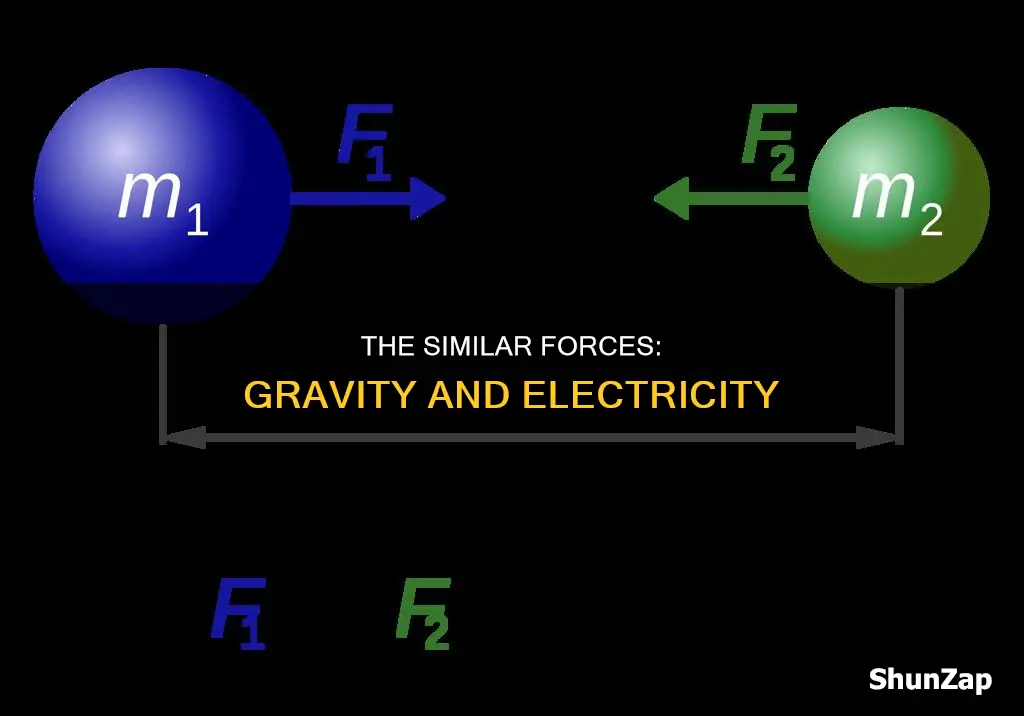 how is gravitatinql and electric force similar