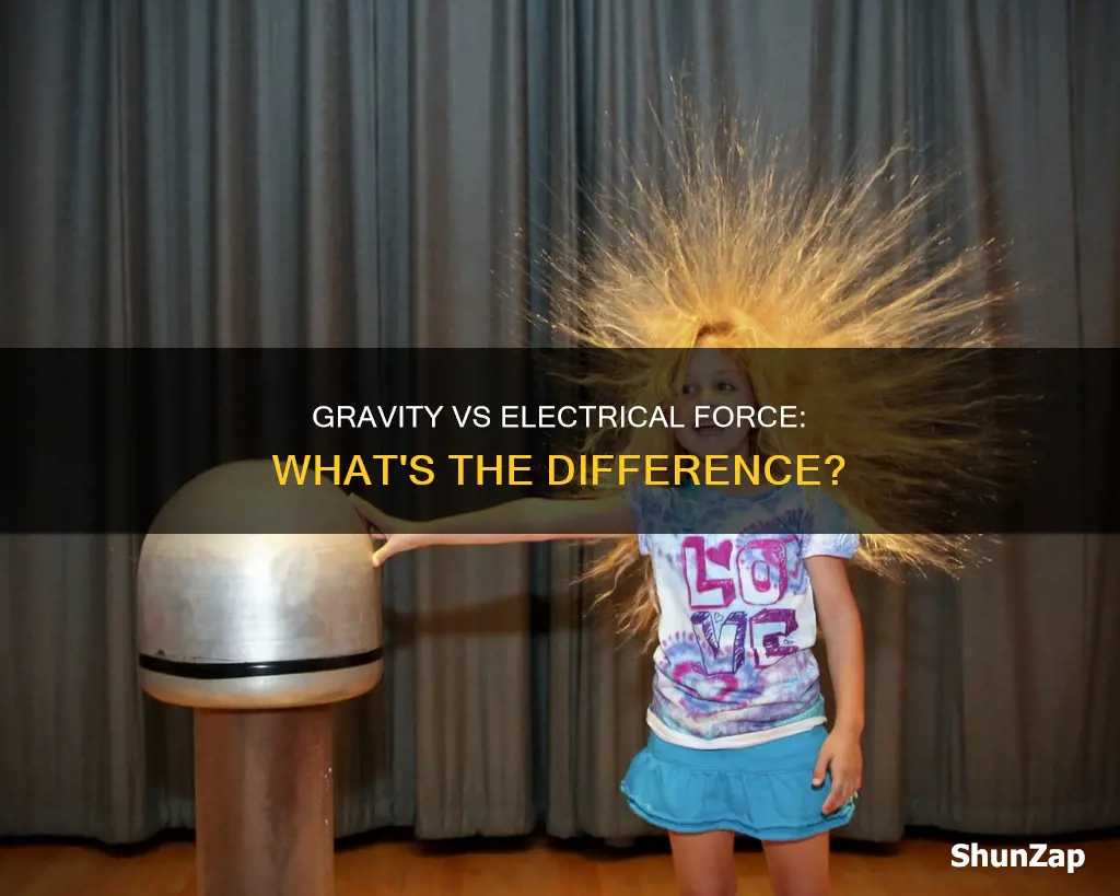how is gravity and electrical force different