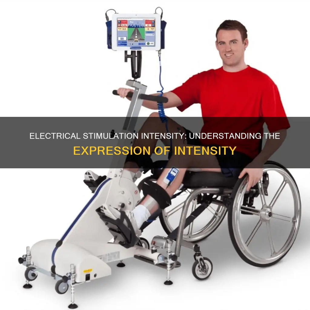 how is intensity expressed with electrical stimulation