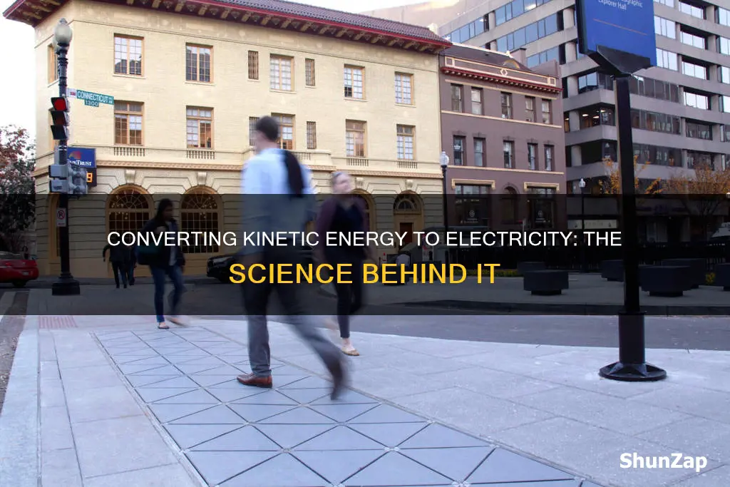 how is kinetic motion change to electricity