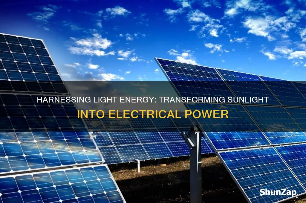 how is light energy used to produce electrical energy