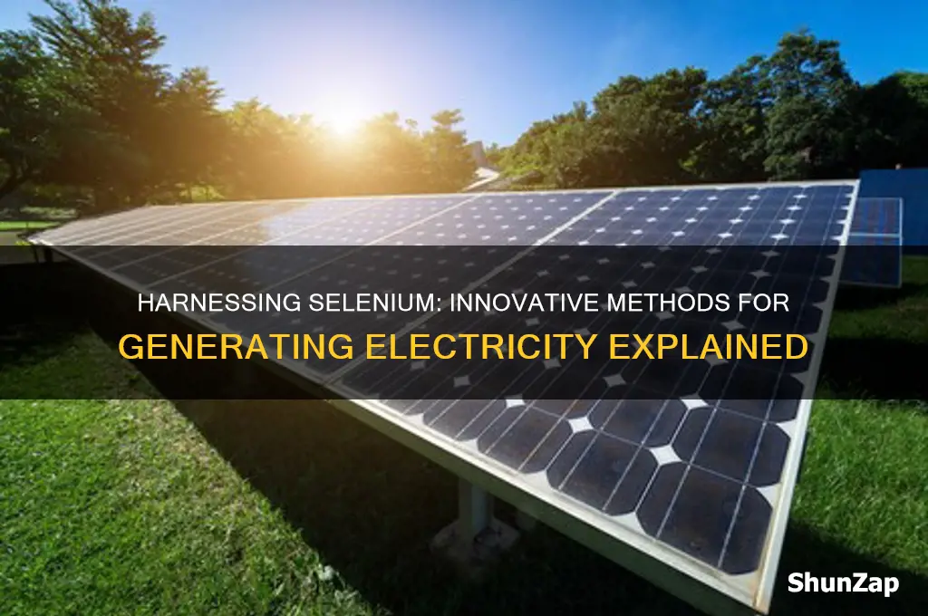 how is selenuim used to create electricity