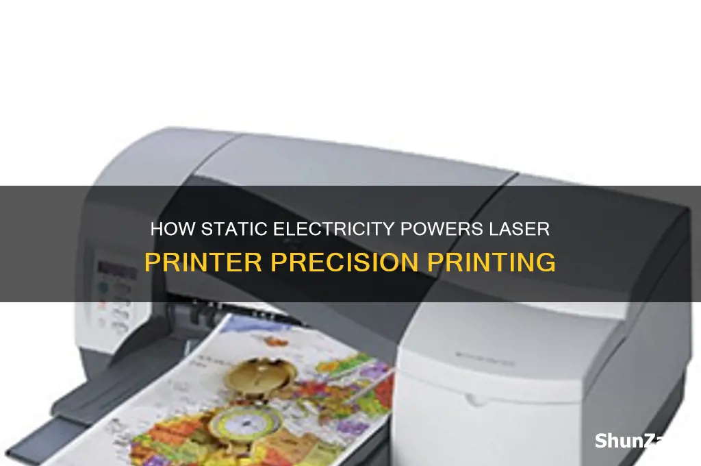 how is static electricity used in a laser printer