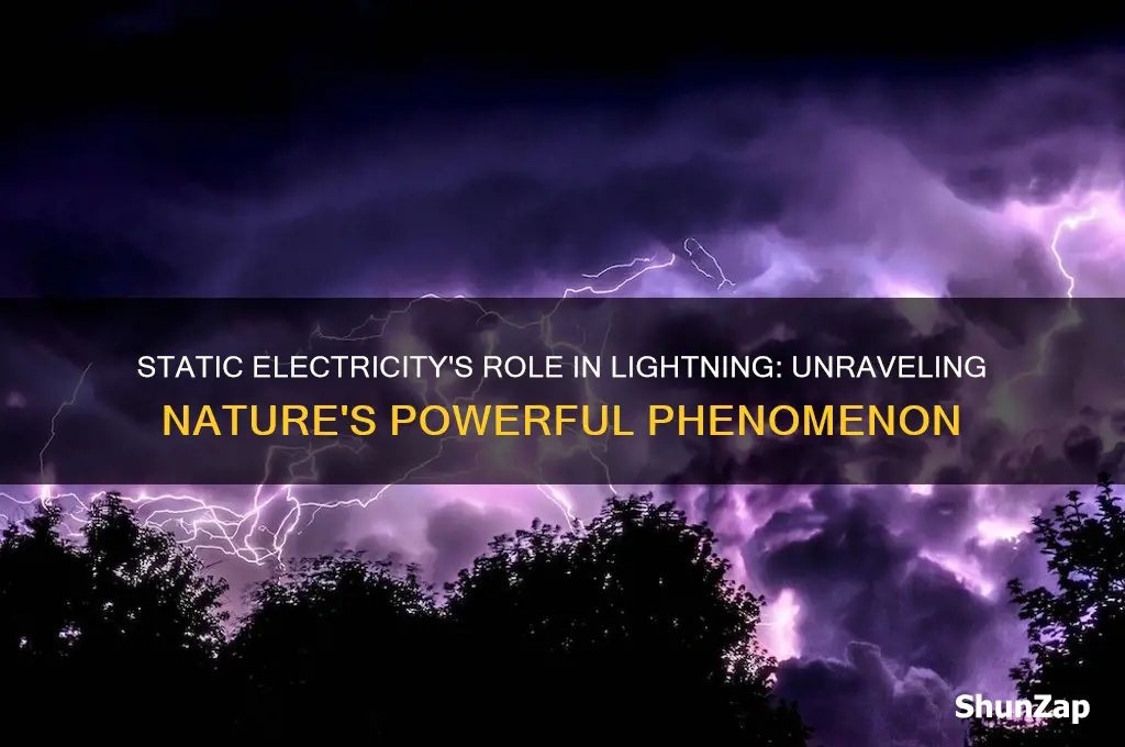 how is static electricity used in lightning