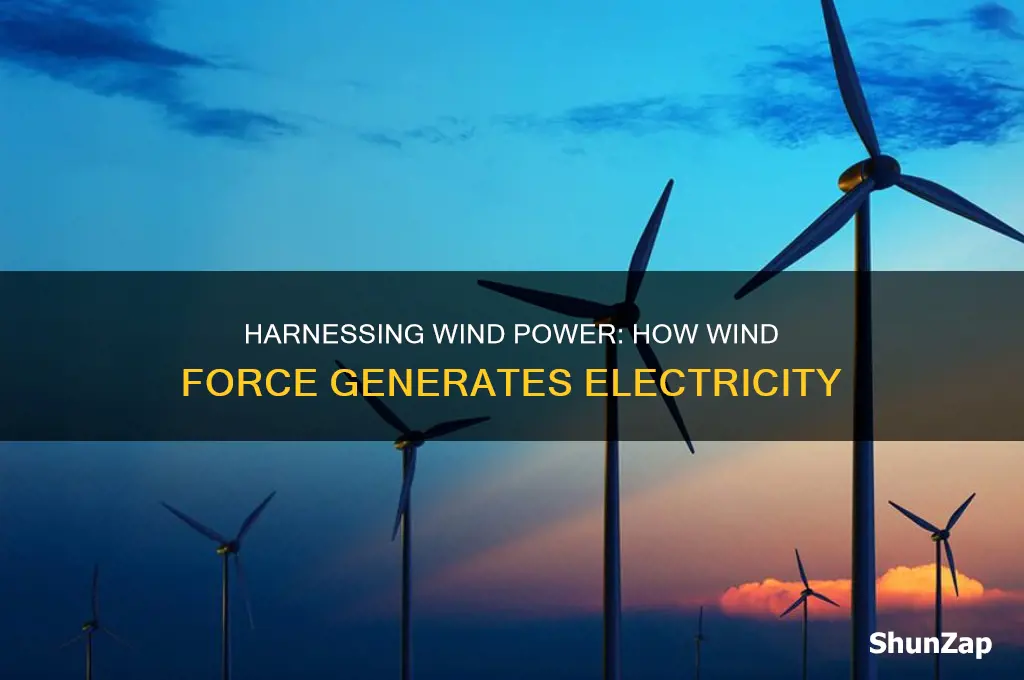 how is the force of wind used to produce electricity