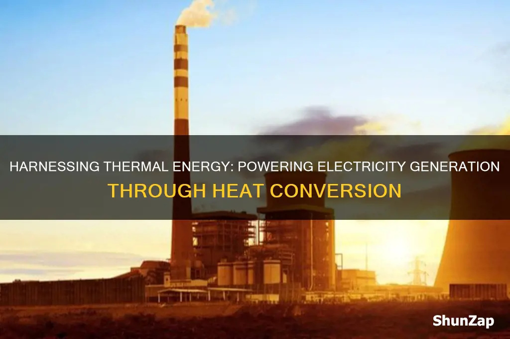 how is thermal energy used to generate electricity