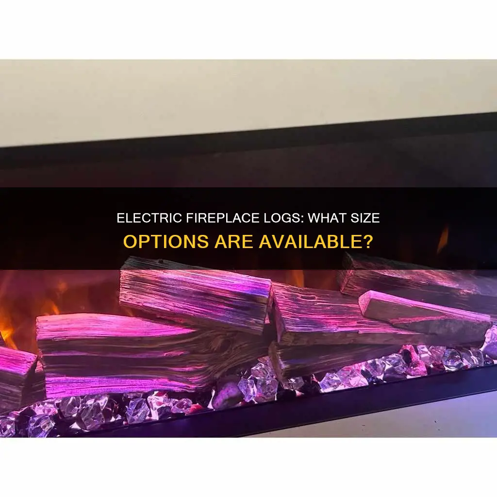 how large do electric fireplace logs come