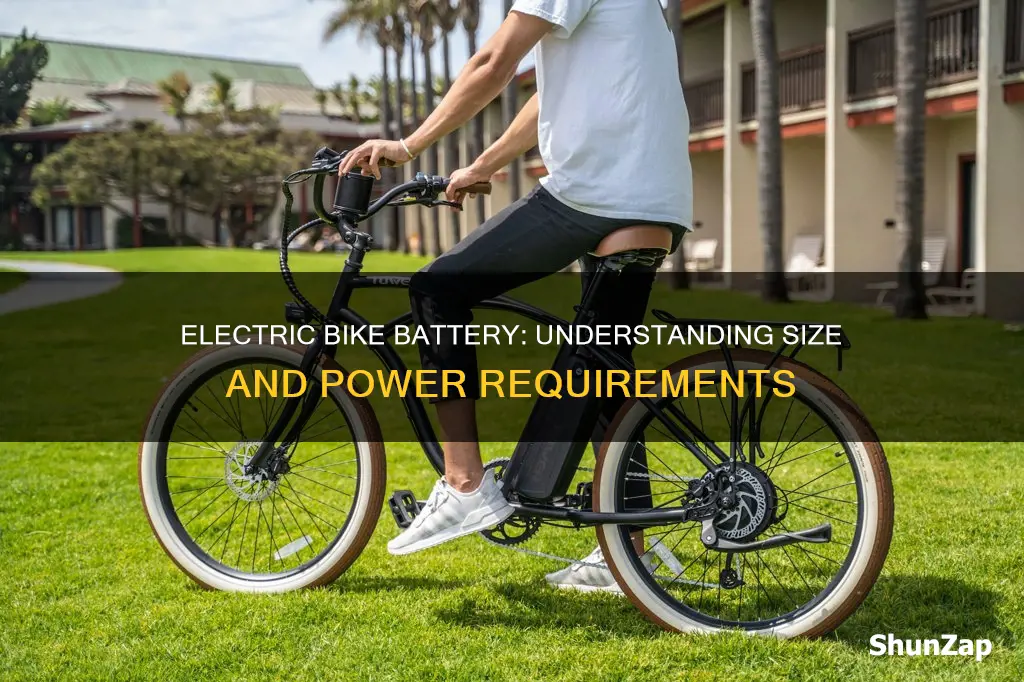 how large is a electric bike battery