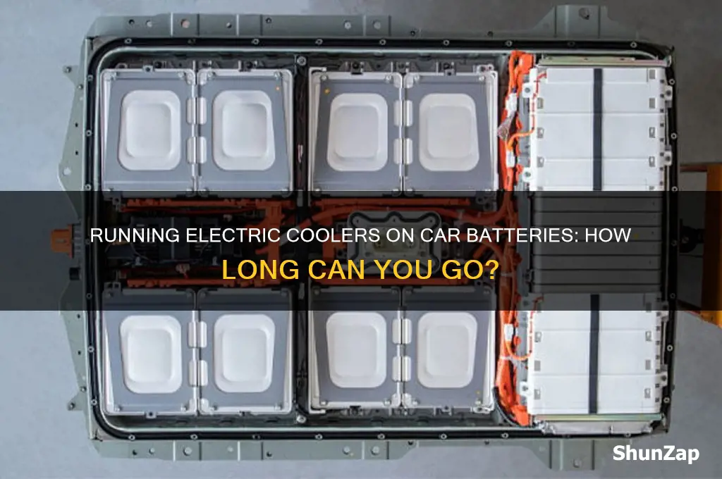 how long can you run electric cooler on car battery