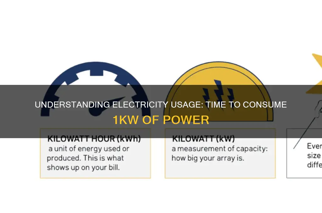 how long does it take to use 1kw of electricity