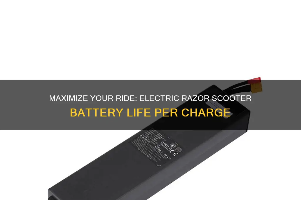 how long electric razor scooter use per charge