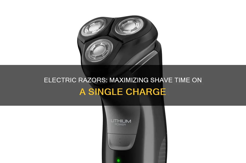 how long electric razors use per charge