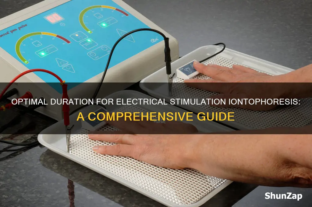 how long should i use electrical stimulation iontophoresis