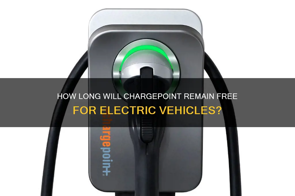 how long will chsrhpoint be free for electric cars