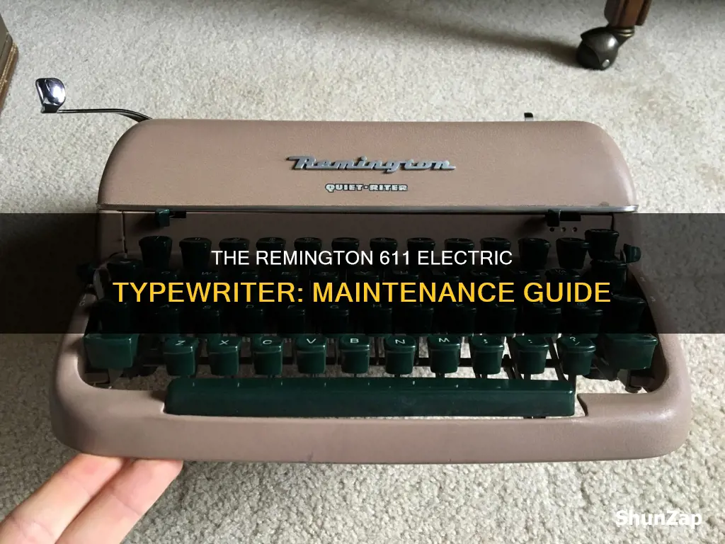 how maintain a remington 611 electric typewriter