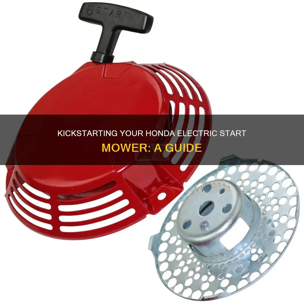 how manually start honda electric start mower