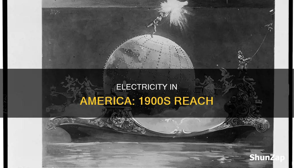 how many americans had electricity in 1900