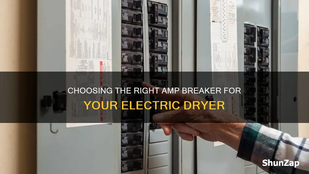 how many amp breaker for electric dryer