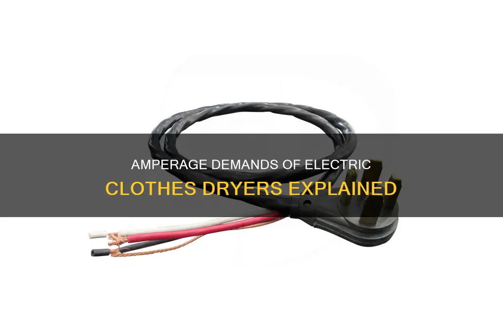 how many amps are electric clothes dryers