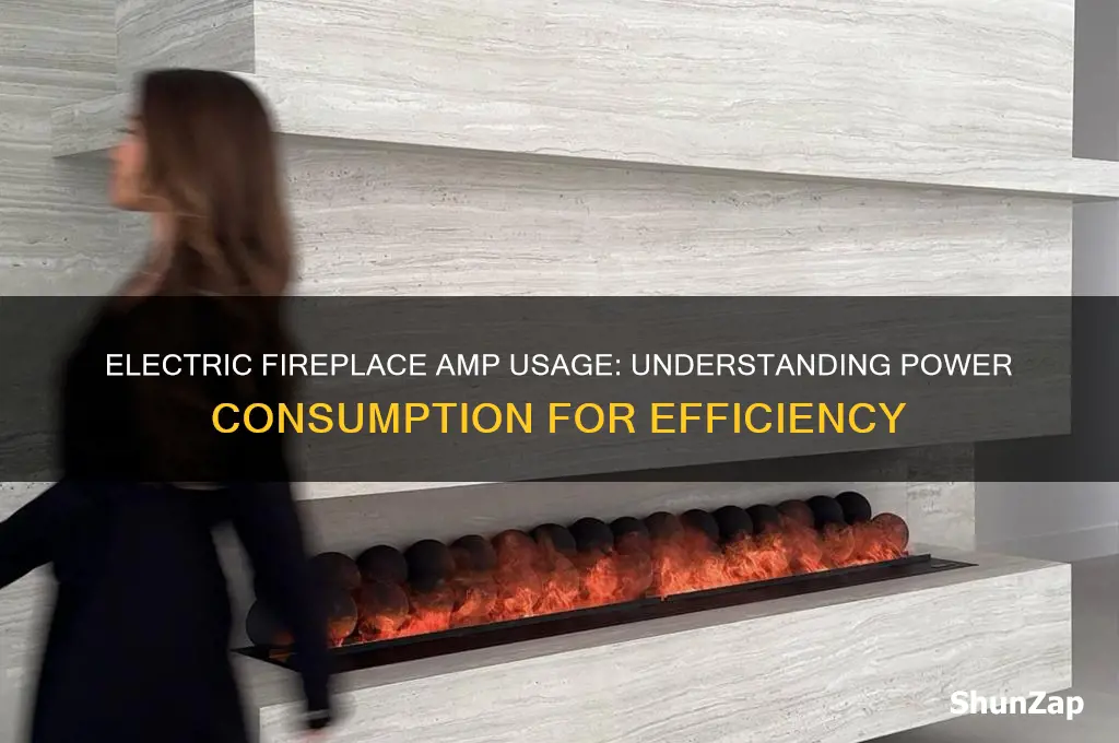 how many amps does a electric fireplace use