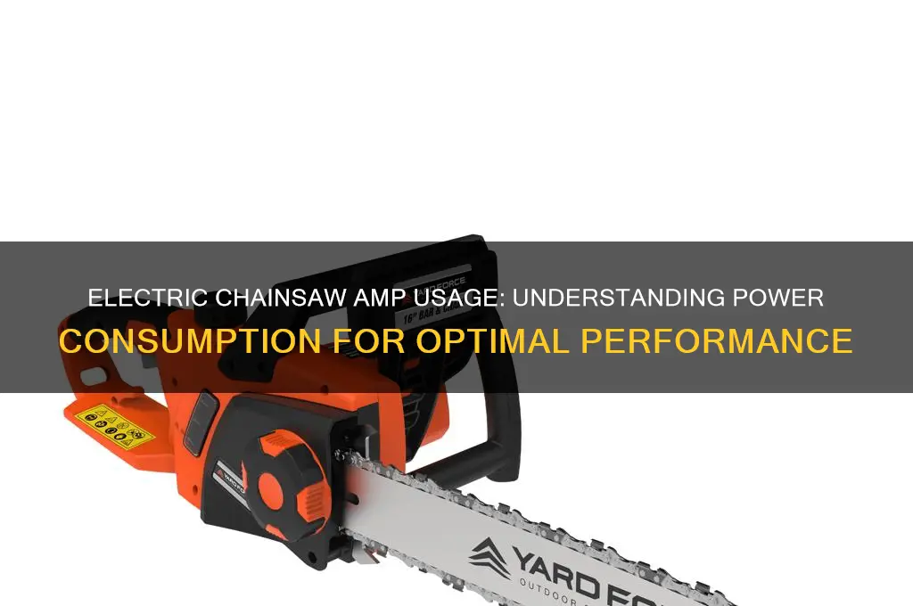 how many amps does an electric chainsaw use