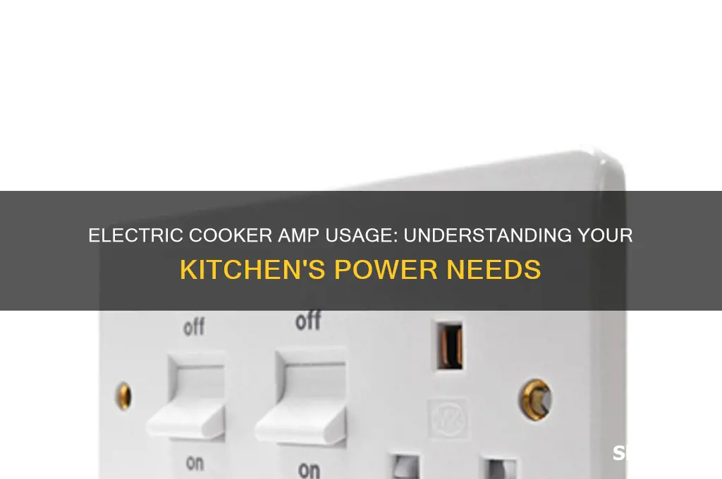 how many amps does an electric cooker use