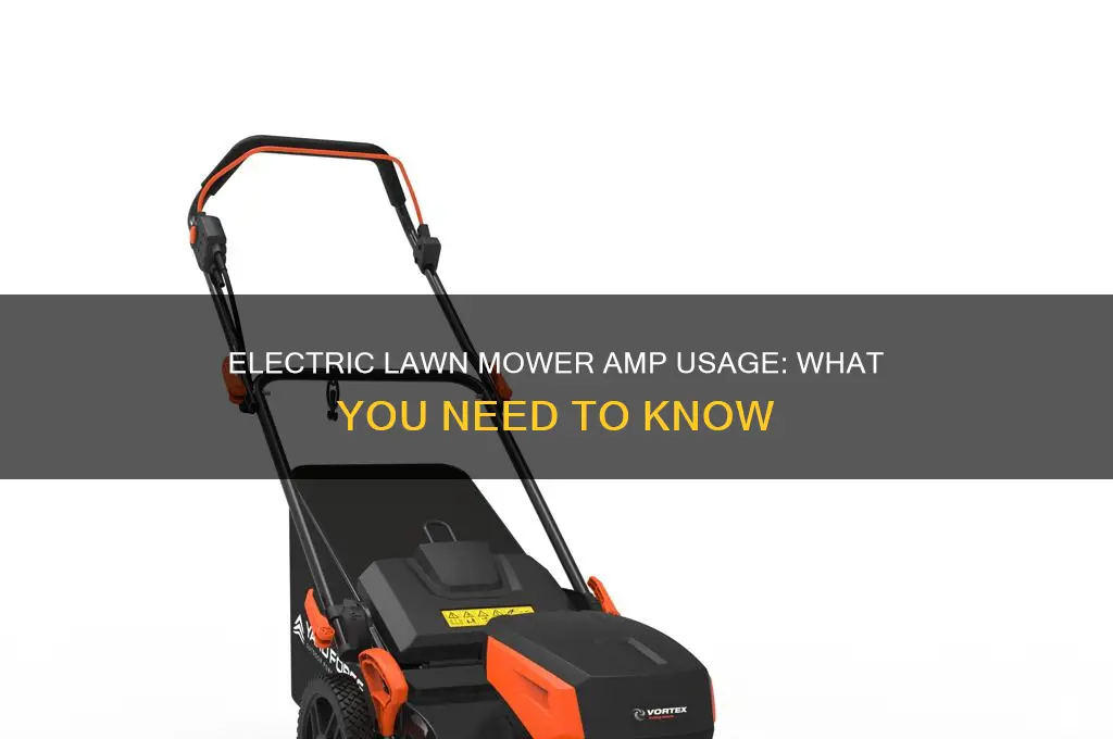 how many amps does an electric lawn mower use