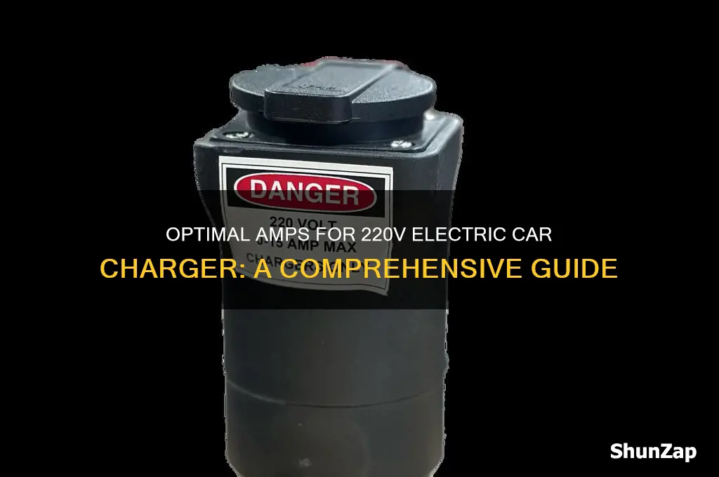 how many amps for 220v electric car charger