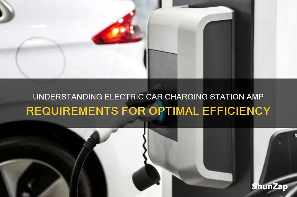 how many amps for an electric car charging station