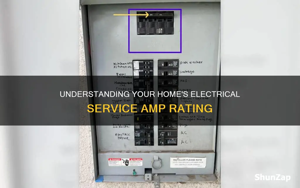 how many amps is my electric service