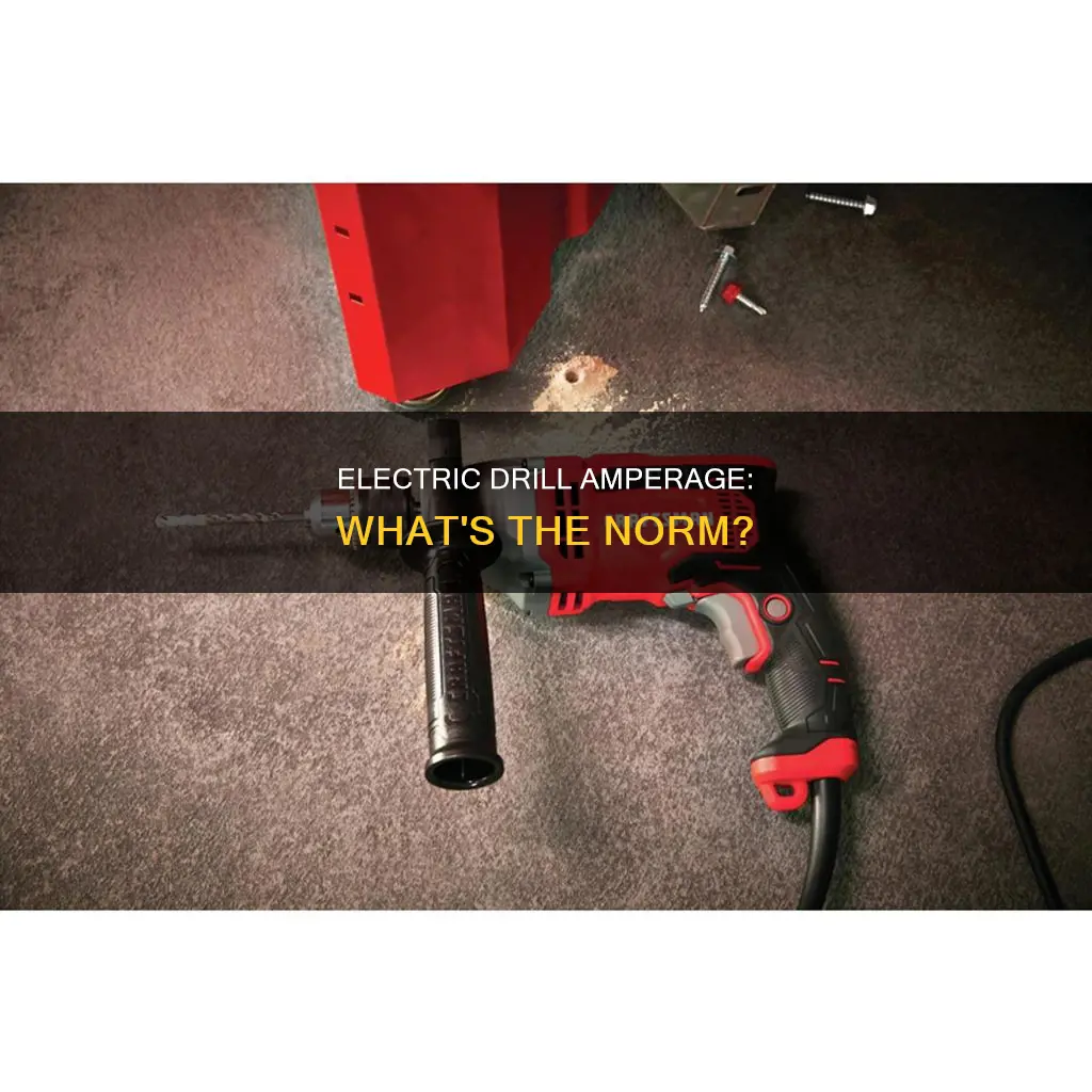 how many amps on an electric drill