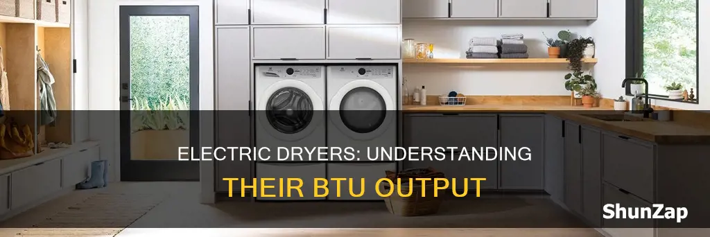 how many btu is an electric dryer