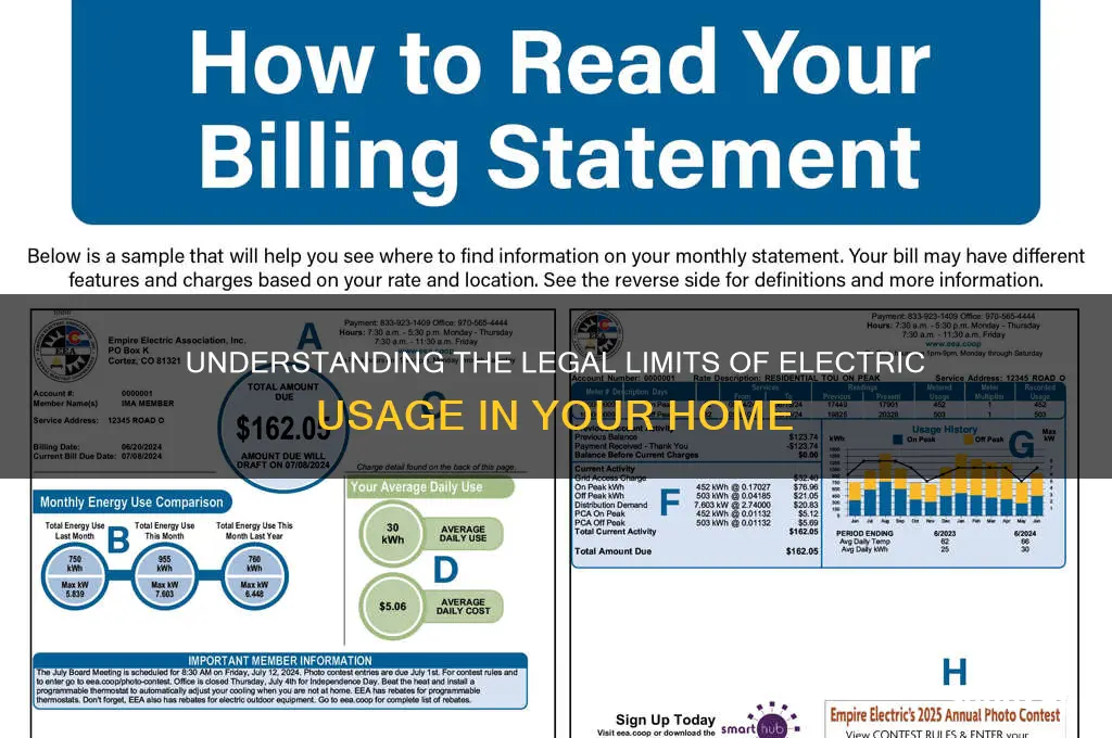 how many electric bill illegal at home can use