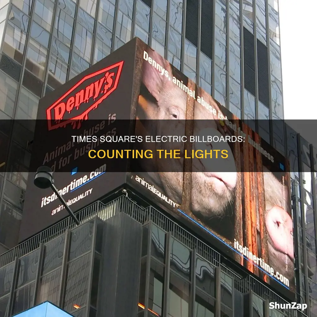 how many electric billboards in times square