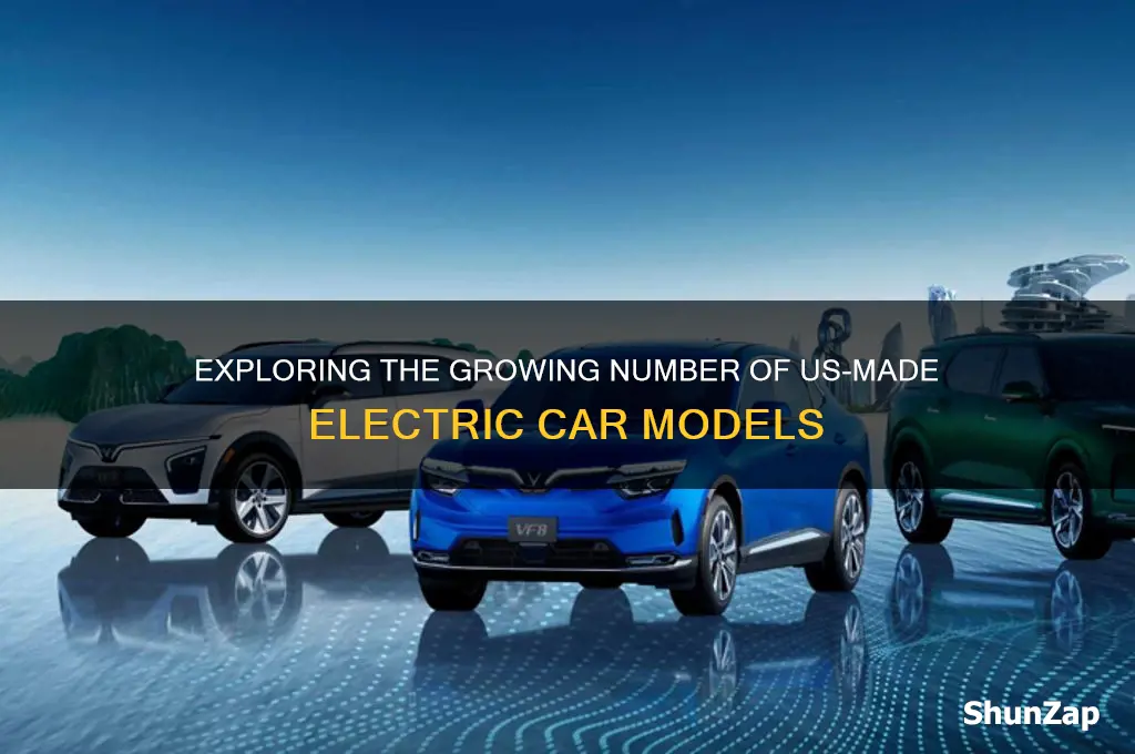 how many electric car models are made in us