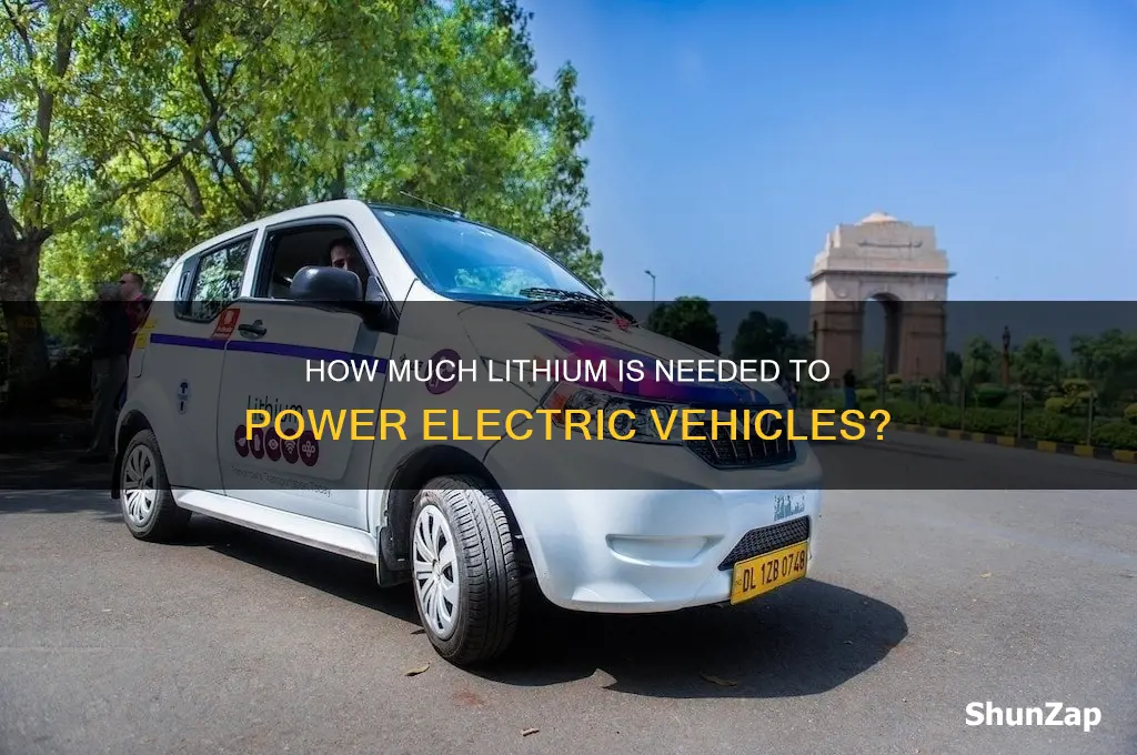 how many electric cars from 1 ton of lithium