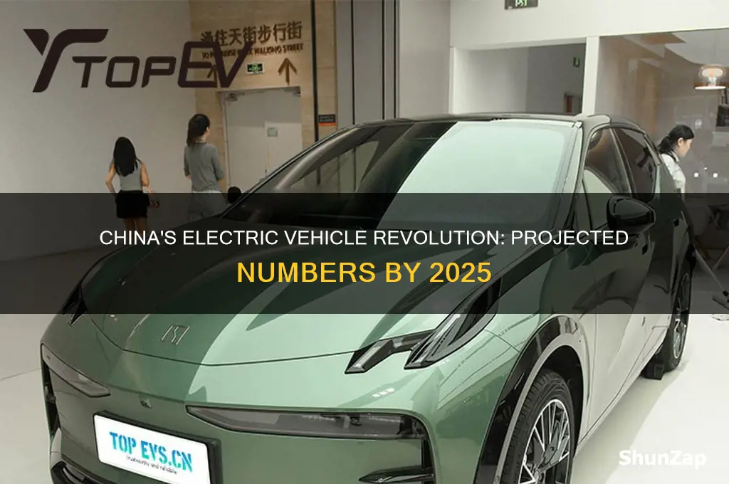how many electric cars in china by 2025
