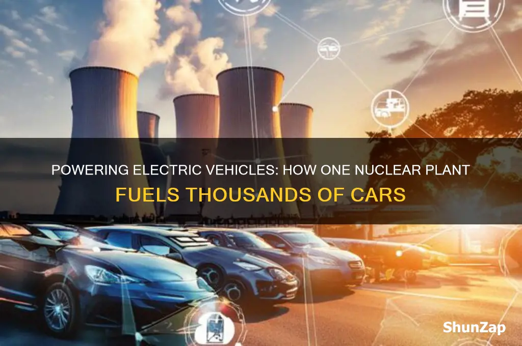 how many electric cars powered by one nuclear power plant