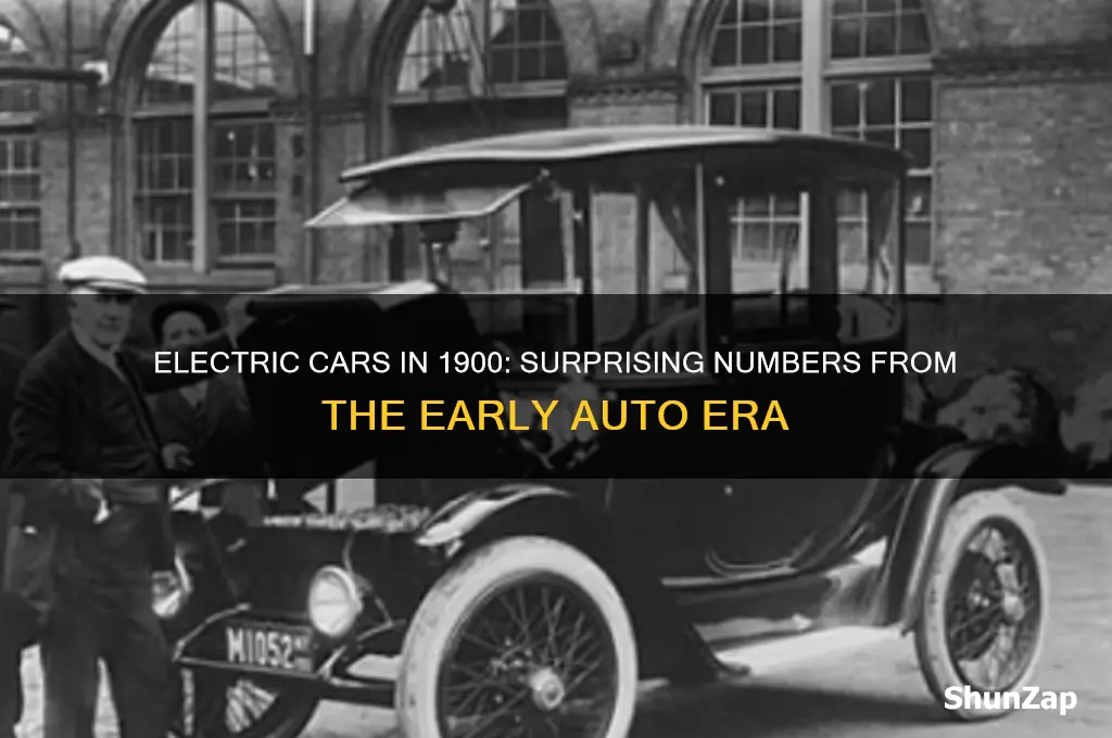 how many electric cars were there in 1900