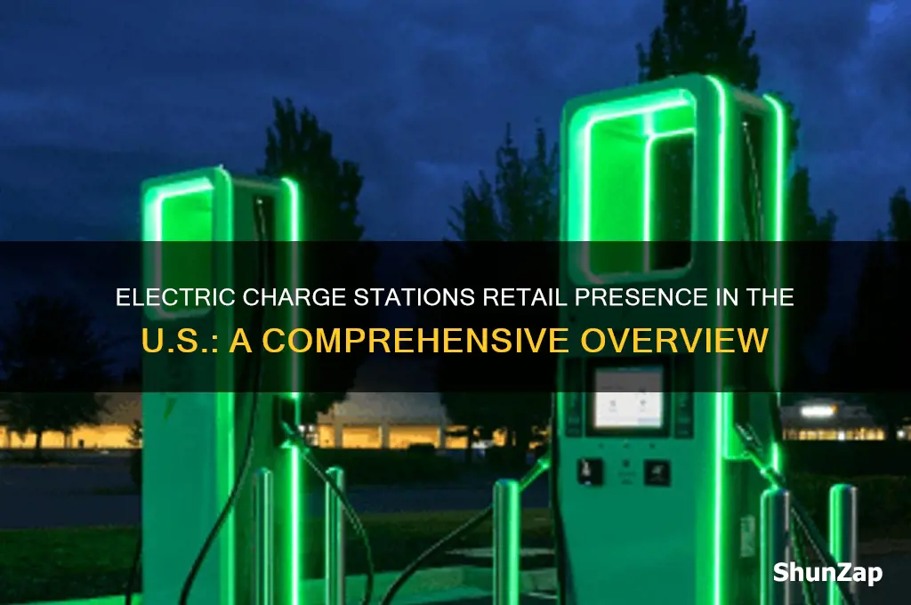 how many electric charge stations retail in the use