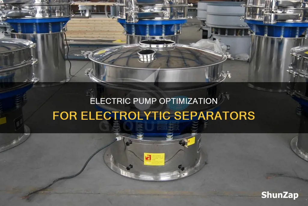 how many electric pumps per electrolyctic seperator