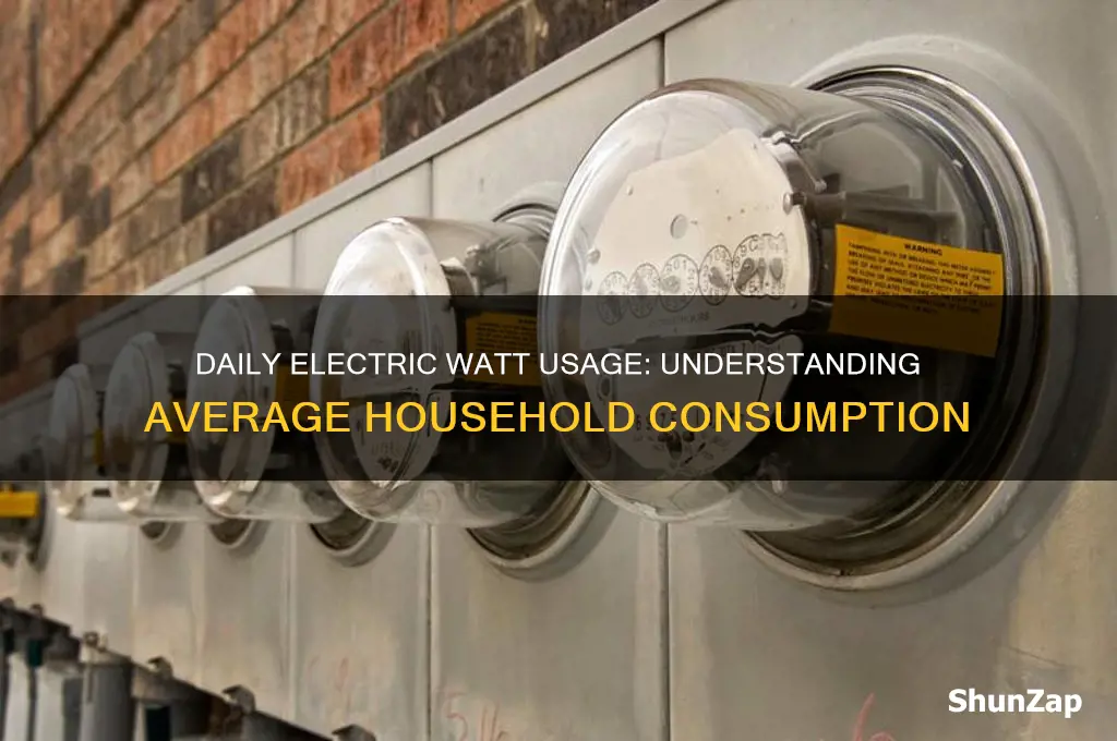 how many electric watts does an average house use daily