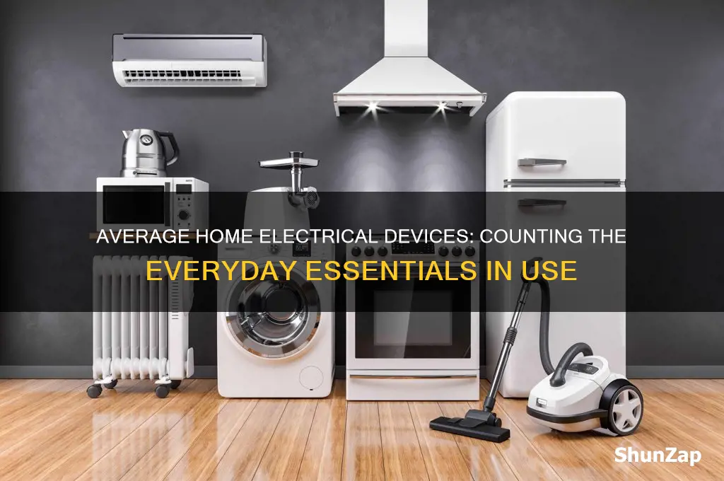 how many electrical devices in use average home
