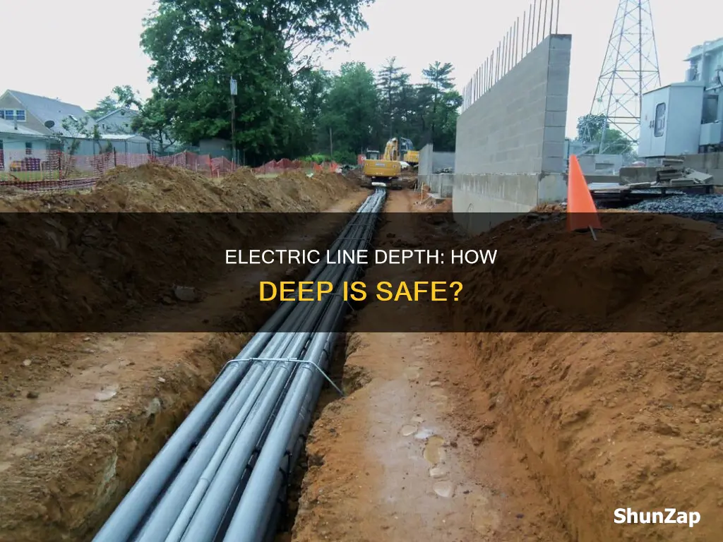how many feet down should electric be
