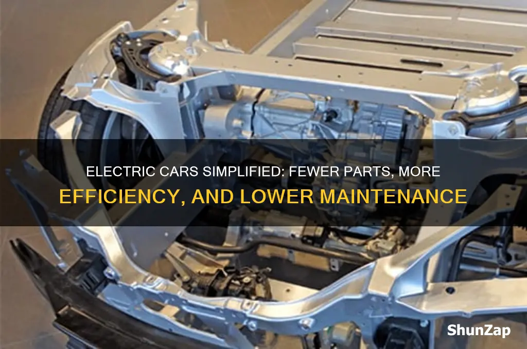 how many fewer parts in an electric car