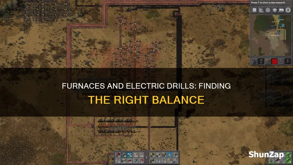 how many furnaces per electric mining drill