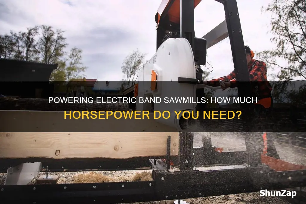 how many hp for electric band sawmill